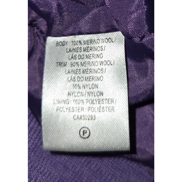 Fairway & Greene Purple Italian Merino Lined Sweater Size XL. Whistling Straits - Picture 5 of 7